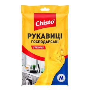 Рукавички господарські Chisto Strong Латексні 1 пара M (4820164153505) зображення 1