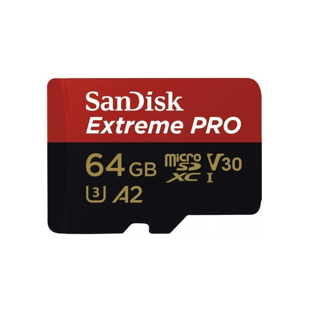 Карта памяти SanDisk 64GB microSDXC class 10 UHS-I U3 Extreme Pro V30 (SDSQXCU-064G-GN6MA) - изображение 1