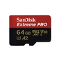 Карта пам'яті SanDisk 64GB microSDXC class 10 UHS-I U3 Extreme Pro V30 (SDSQXCU-064G-GN6MA) - зменшене зображення 1