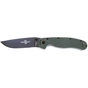 Ніж Ontario Knife RAT I AUS-8 OD Green, Black Blade (ON8846OD) - зменшене зображення 1