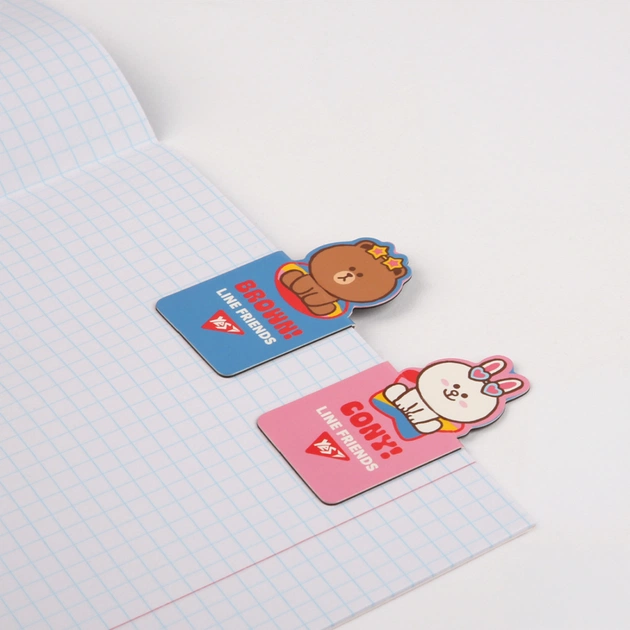 Закладки для книг Yes магнітні Line Friends, висікання, 2 шт (708399) - picture 3