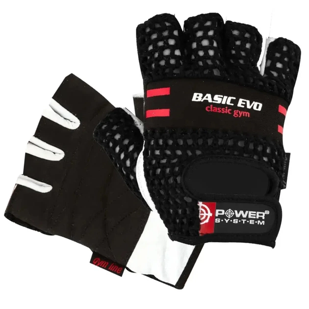 Рукавички для фітнесу Power System Basic EVO PS-2100 Black Red Line M (PS_2100E_M_Black/Red) - изображение 1