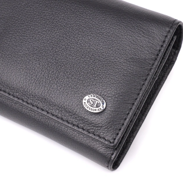 Гаманець ST Leather З натуральної шкіри Чорний (23088) - picture 5