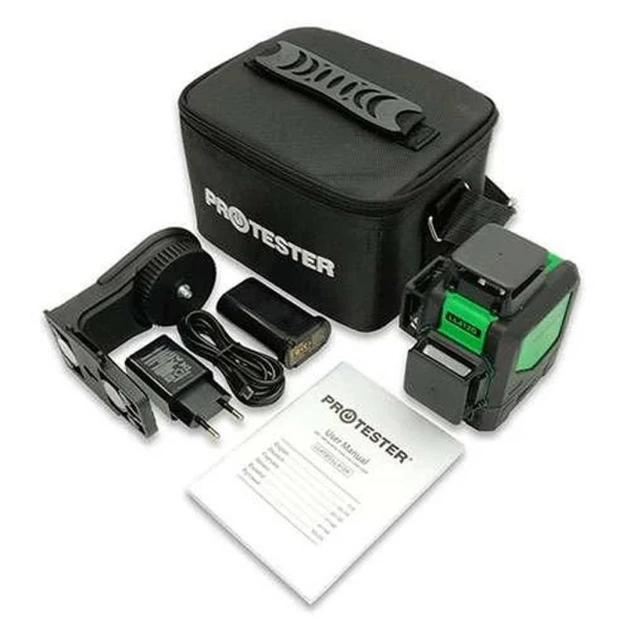 Лазерний нівелір Protester 3x360° H360/2xV360, зелений промінь (LL412G) - picture 3