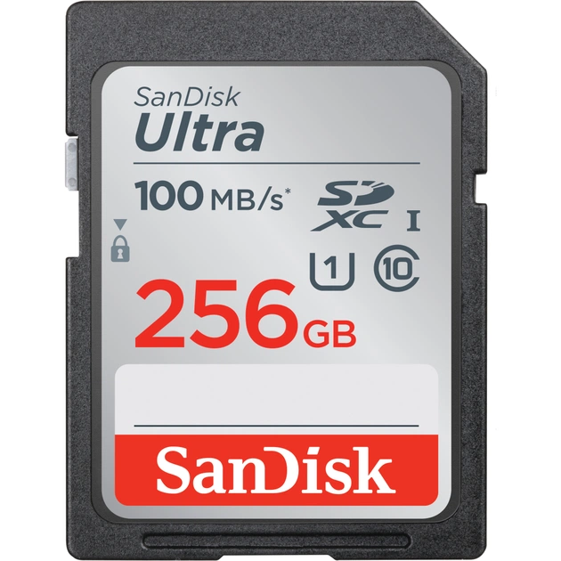 Карта пам'яті SanDisk 256GB SD class 10 UHS-I Ultra (SDSDUNR-256G-GN3IN) - изображение 1
