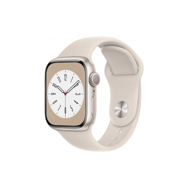 Смарт-годинник Apple Watch Series 8 GPS 41mm Starlight Aluminium Case with Starlight Sport Band - Regular (MNP63UL/A) - изображение 1