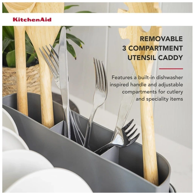 Сушарка для посуду KitchenAid Sinkware 41 x 33 x 17 см сірий (KEG895BXCGA) - picture 7