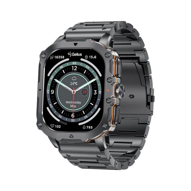 Смарт-годинник Gelius Tactical Heavy (GP-SW016) Black Chrome (2099901019097) - зображення 1