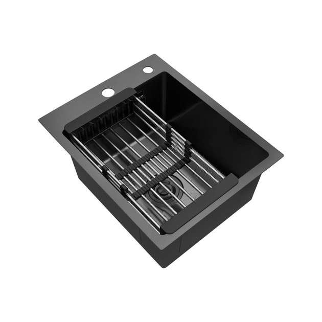 Мийка кухонна Kroner PVD Schwarze-4050HM (CV035374) - зображення 4
