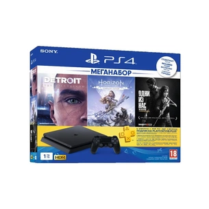 Ігрова консоль Sony PlayStation 4 Slim 1TB HZD+DET+The Last of Us+PSPlus 3М (9926009) изображение 1