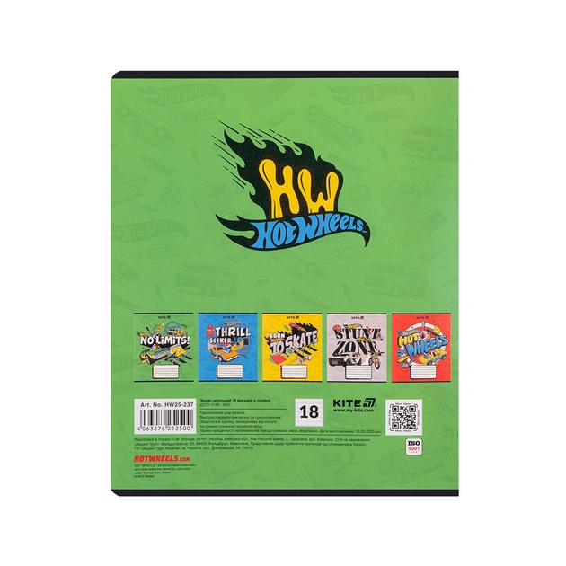 Зошит Kite Hot Wheels, 18 аркушів, лінія (HW25-237) - picture 8