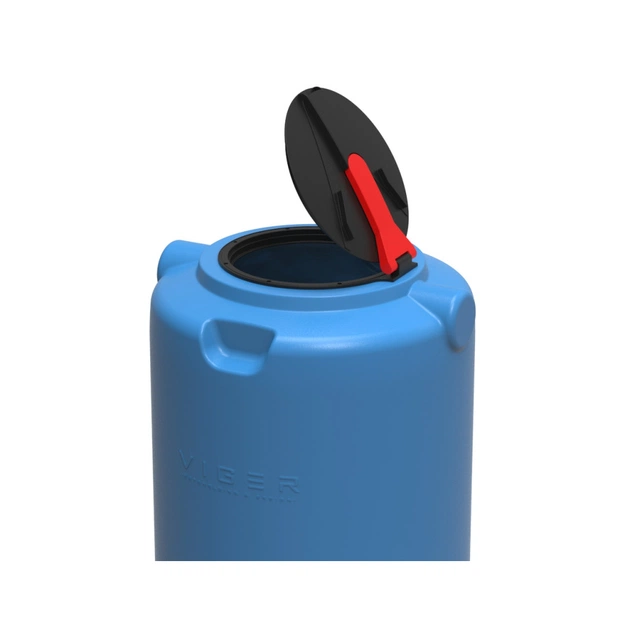 Ємність для води Вігер вертикальна харчова 1000 л вузька, кришка з клапаном синя (13231) - picture 3