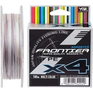 Шнур YGK Frontier X4 Assorted Multi Color 100m 1.5/0.205mm 15lb/6.8kg (5545.03.29) зображення 1