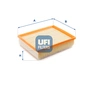 Повітряний фільтр для автомобіля UFI 30.374.00 - уменьшенное изображение 1