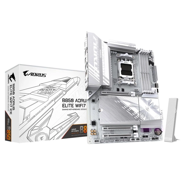 Материнская плата Gigabyte B850 Aorus Elite WiFi7 Ice Socket AM5 - изображение 1