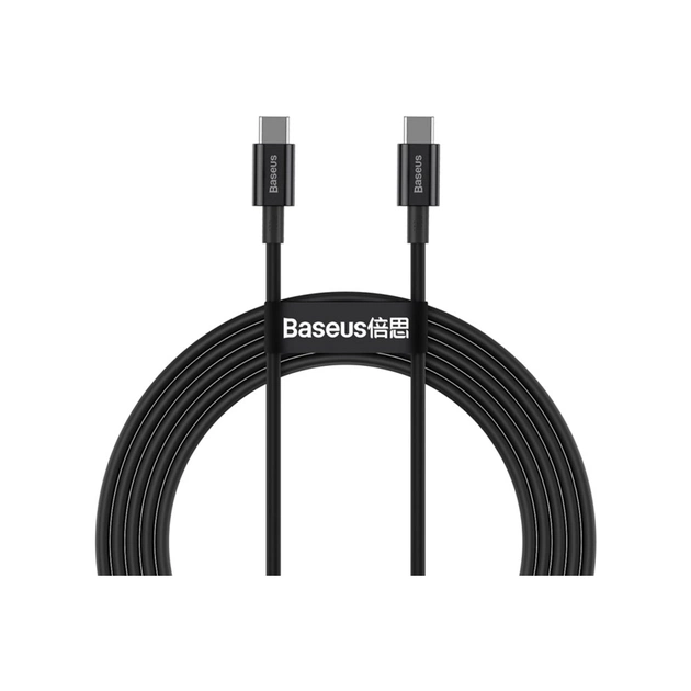 Дата кабель USB-C to USB-C 1.0m 5A Black Baseus (CATYS-B01) - изображение 1