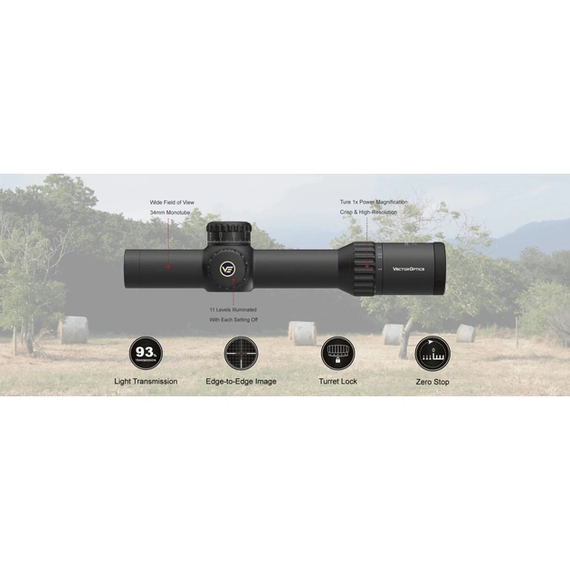 Оптичний приціл Vector Optics Continental 1-10x28 (34mm) illum. ED FFP VET-CTR (SCFF-47) - picture 8
