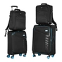 Набір валіз 2E Trek (M+S), чорні (2E-SPE-TREK-SET4-BK) - зменшене зображення 1