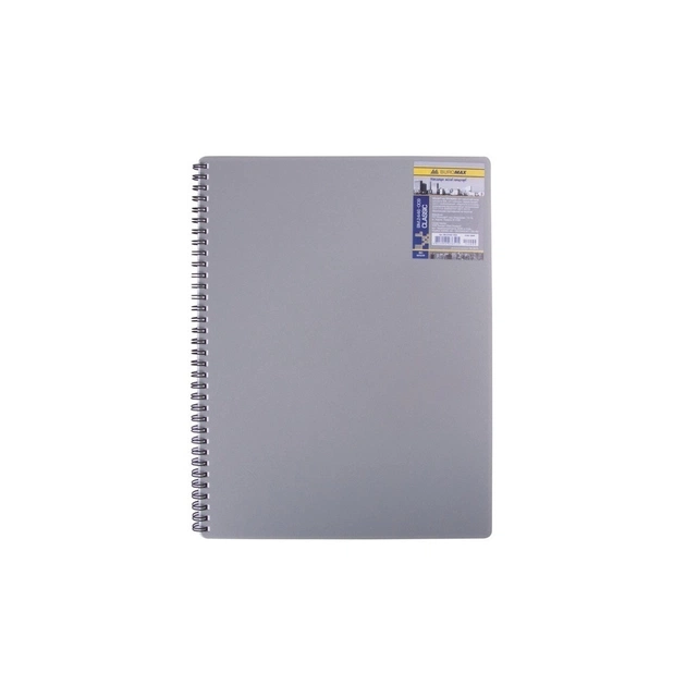 Блокнот Buromax spiral side, А6, 80sheets, CLASSIC, square, gray (BM.2589-009) - изображение 1