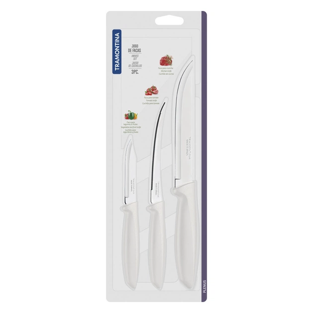 Набір ножів Tramontina Plenus Light Grey 3 шт (23498/313) - picture 3