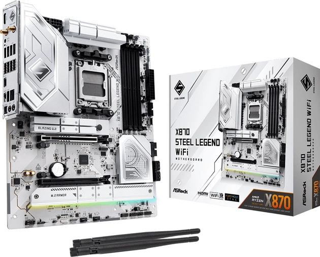 Материнська плата ASRock X870 Steel Legend WiFi Socket AM5 - зображення 1