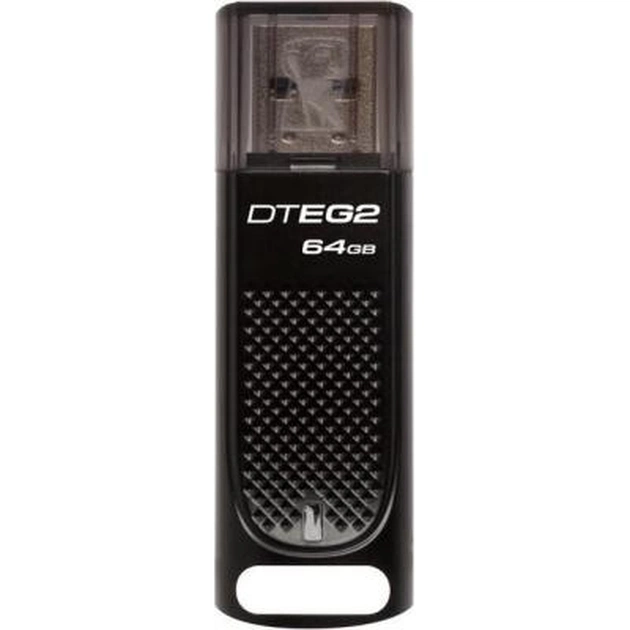 USB флеш накопичувач Kingston 64GB DataTraveler Elite G2 Metal Black USB 3.1 (DTEG2/64GB) - зображення 1