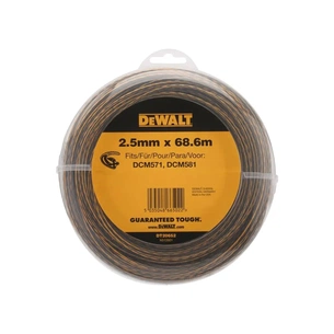 Жилка косильна DeWALT діаметр 2.5 мм, довжина 68.7 м, кручена (DT20652) зображення 1