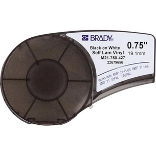 Стрічка для принтера етикеток Brady Self-laminating Vinyl, 2 - 3 мм., Black on White (M21-750-427) зображення 1