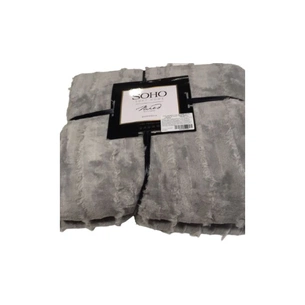 Плед Soho флісовий 200x230 см Pattern Сірий смужка (1020К) зображення 1