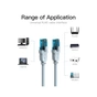 Патч-корд 3м, RJ-45 cat 5e UTP blue Vention (VAP-A10-S300) - зменшене зображення 3