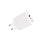 Зарядний пристрій XO 2xUSB-C PD65W + 1xUSB 45W white (СE04-WH) - зменшене зображення 1
