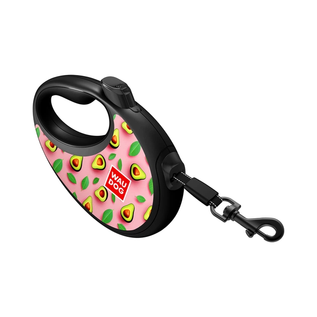 Повідець для собак WAUDOG R-leash з контейнером для пакетів "Авокадо на рожевому", світловідбивна стрічка, L (257-4051) - зображення 4