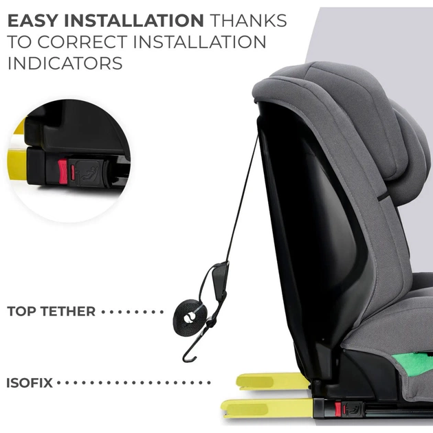Автокрісло Kinderkraft Safety Fix 2 i-Size Grey (KCSAFI02GRY0000) (5902533923090) - picture 11