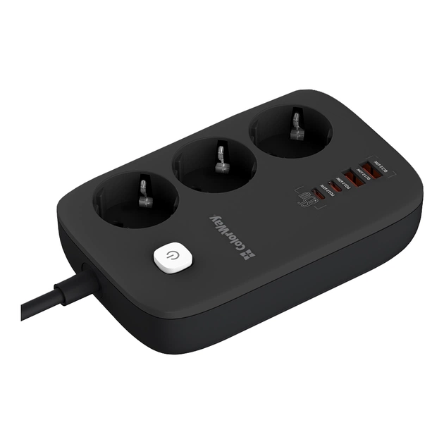 Мережевий фільтр живлення ColorWay CW-CHE34PDB 3 роз/4USB GaN3 Pro (CW-CHE34PDB) - зображення 5