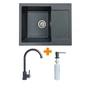 Мийка кухонна Adamant Minimal графіт + змішувач + дозатор (1824296902313) - зменшене зображення 1