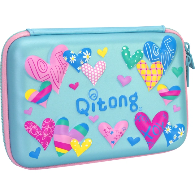 Пенал Cool For School з тисненням 1 відділення Блакитний (QT-5615-Blue) - зображення 1