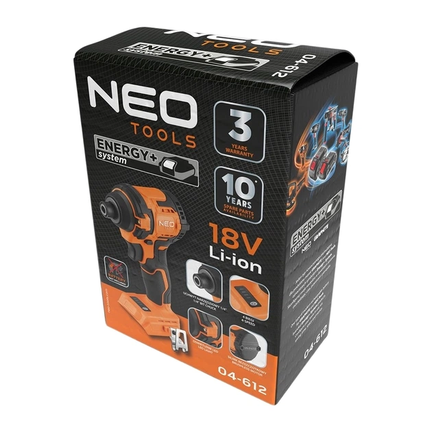 Гайковерт Neo Tools Energy+ 18V, безщітковий, 3600об/хв, 300Нм, 1/4", 4 швидкості, 0.85кг (без АКБ та ЗП) (04-612) - picture 9