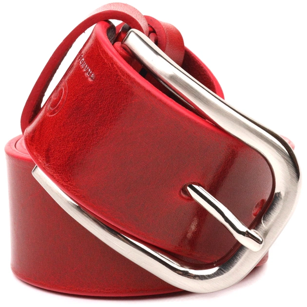 Ремінь Grande Pelle Жіночий з натуральної шкіри Червоний (21475) - зображення 6