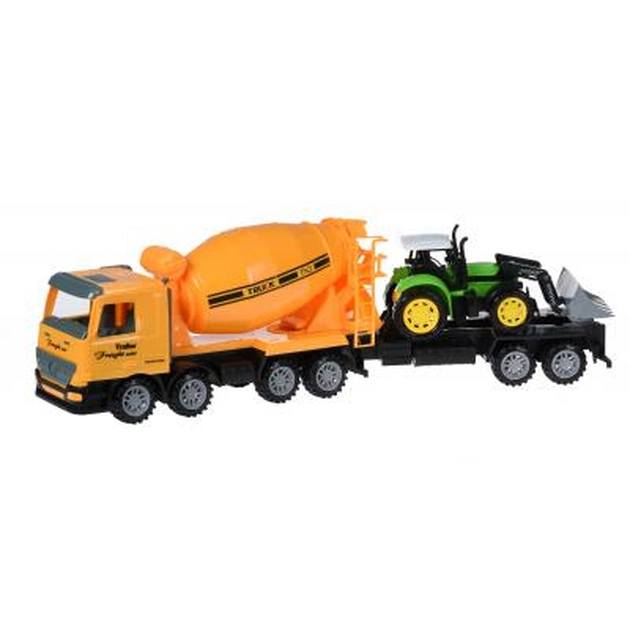 Спецтехніка Same Toy инерционная Truck Бетономешалка Желтая с бульдозером (98-88Ut-2) - зображення 1