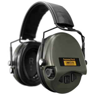 Тактичні навушники Sordin Supreme Pro-X SFA зі шкіряним оголівям Green (74502-06-S) зображення 1