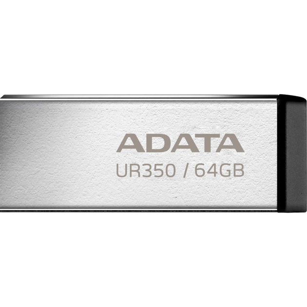 USB флеш накопитель ADATA 64GB UR350 Silver-Black USB 3.2 (UR350-64G-RSR/BK) - изображение 1