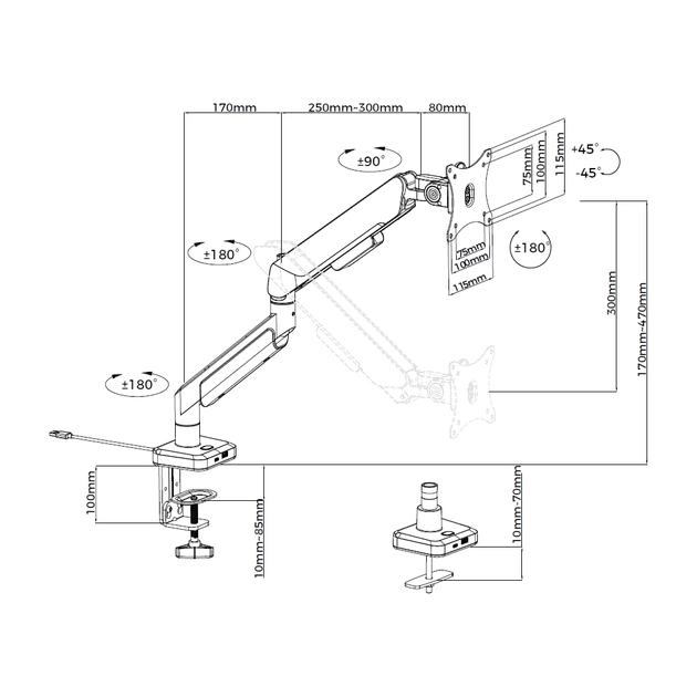 Кронштейн Anda Seat AD-W-A9X-1S-BW - picture 9