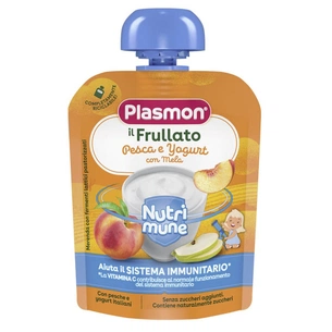 Дитяче пюре Plasmon Персик, яблуко, йогурт 85 г (1136144) зображення 1