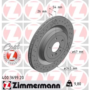 Гальмівний диск ZIMMERMANN 400.3699.20 зображення 1
