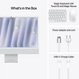 Комп'ютер Apple 24" iMac Retina 4.5K / Apple M4 (10-c/CPU, 10-c/GPU), 16, 256, Silver (MWUU3UA/A) - зменшене зображення 4