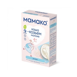 Дитяча каша MAMAKO на козячому молоці рисова 200 г (4607088795789) изображение 1