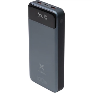 Батарея універсальна Vinga 30000 mAh 100W Display VA Grey (Li-Ion) (VPBB30100) зображення 1