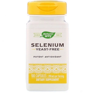 Мінерали Nature's Way Селен, Selenium, 200 мкг, 100 капсул (NWY-41081) зображення 1