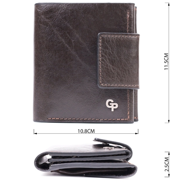 Гаманець Grande Pelle З натуральної шкіри Коричневий (22574) - зображення 2
