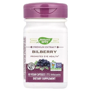 Травы Nature's Way Черника, премиум экстракт, Bilberry, Premium Extract, 60 вегетариан (NWY-60500) изображение 1